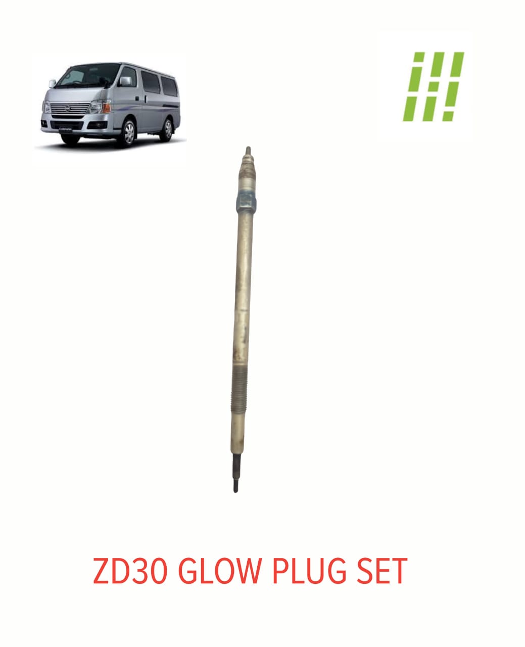 CARAVAN E25 ZD30 GLOW PLUG SET